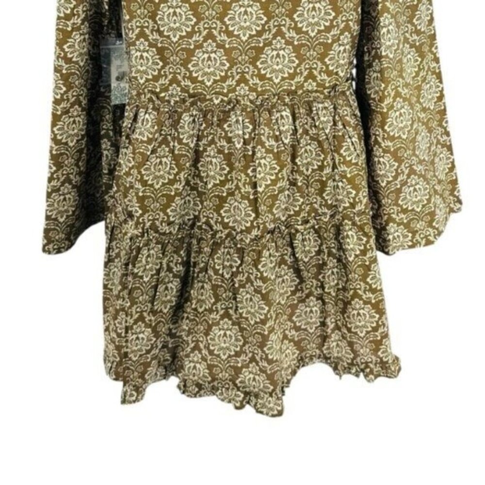 Hyacinth House | NEW Moss Printed Russell Mini Dress in Olive Size XXL - Picture 9 of 11